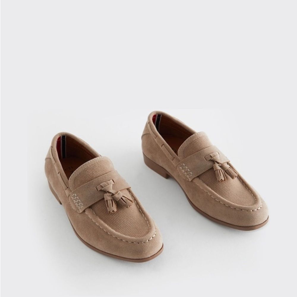 NEXT Ortholite Ultra kids Beige Tasseled Loafer Comfort Foam UK 10 US 11